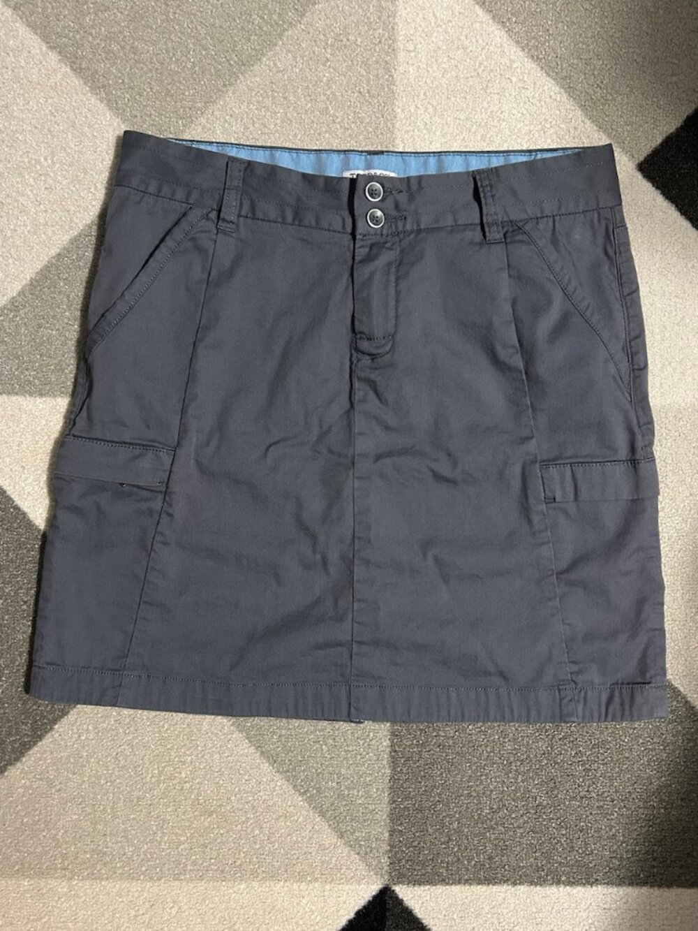 Toad & Co‎ Gray Cargo Organic Cotton/Nylon Blend Outdoor Mini Skirt Women's 8